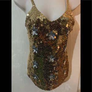 Preloved Gold sequin tank